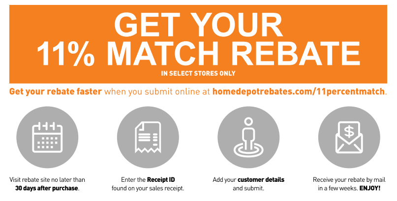 Home Depot Rebate Get 11 Back When You Shop In Store By Nov 14 