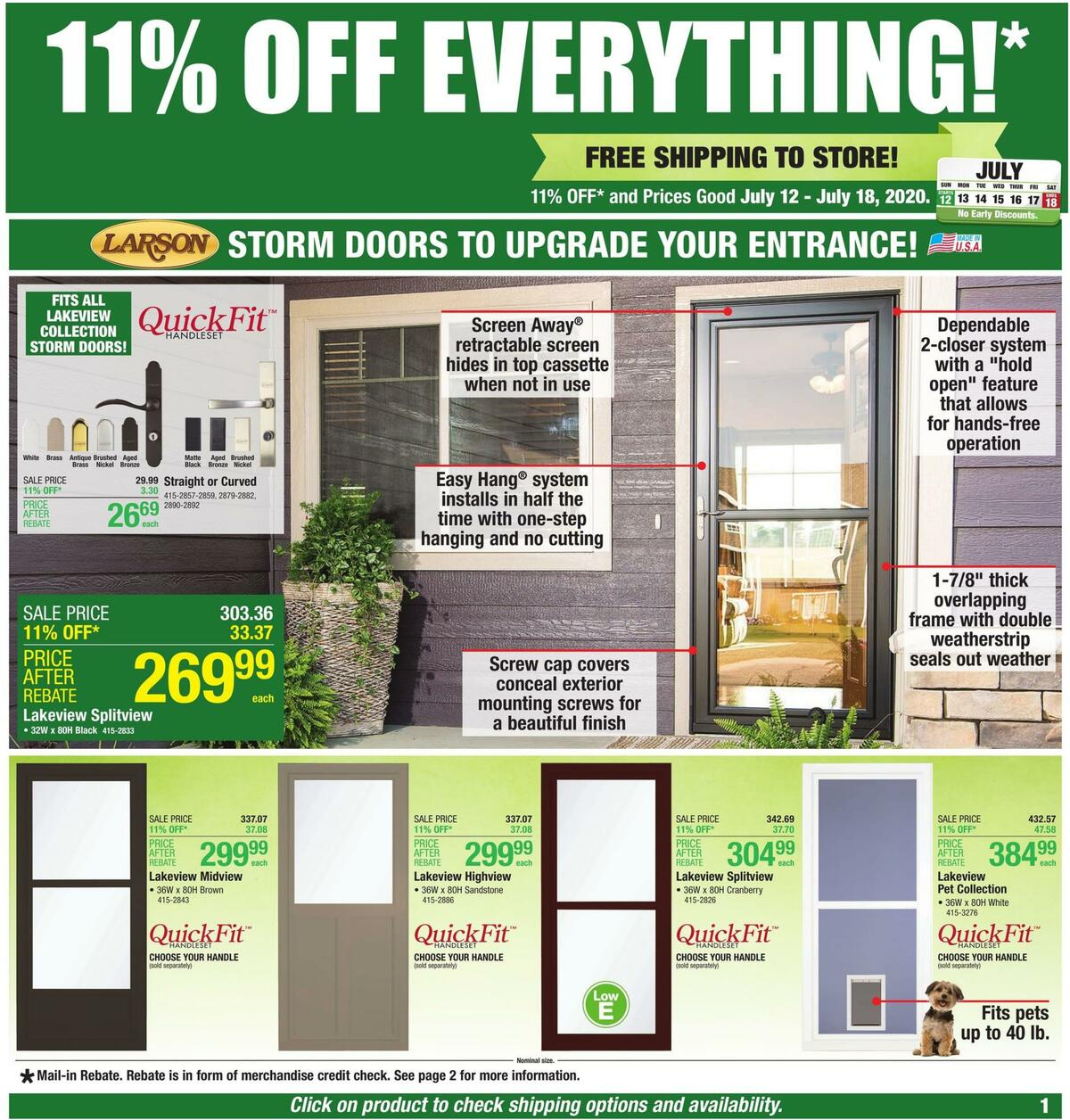 Menards 11 Rebate Sale Weekly Ads Special Buys From July 12