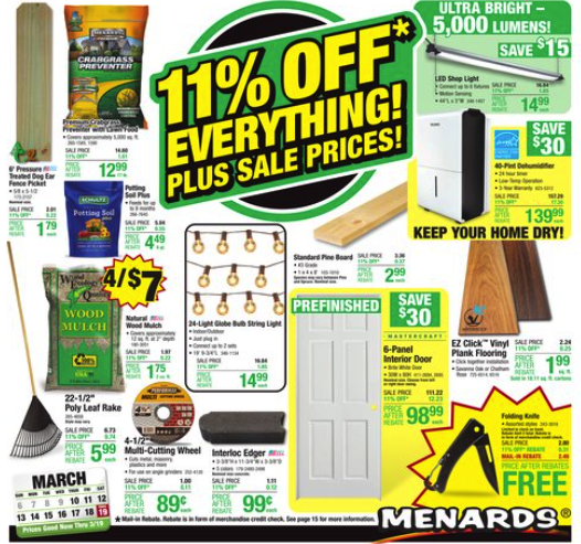 Menards 11 Rebate Schedule Printable Rebate Form