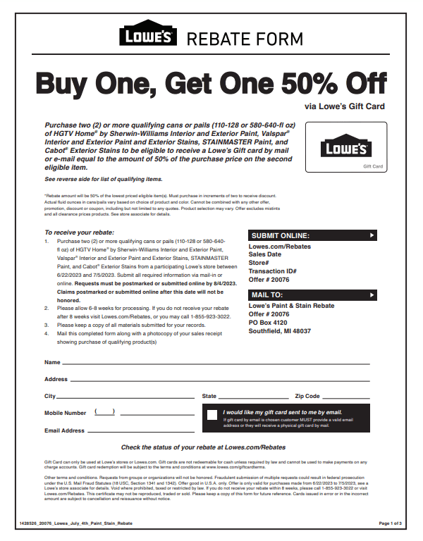 Lowes Paint Rebate Offer Number Introduction To Lowes Lowes Rebates