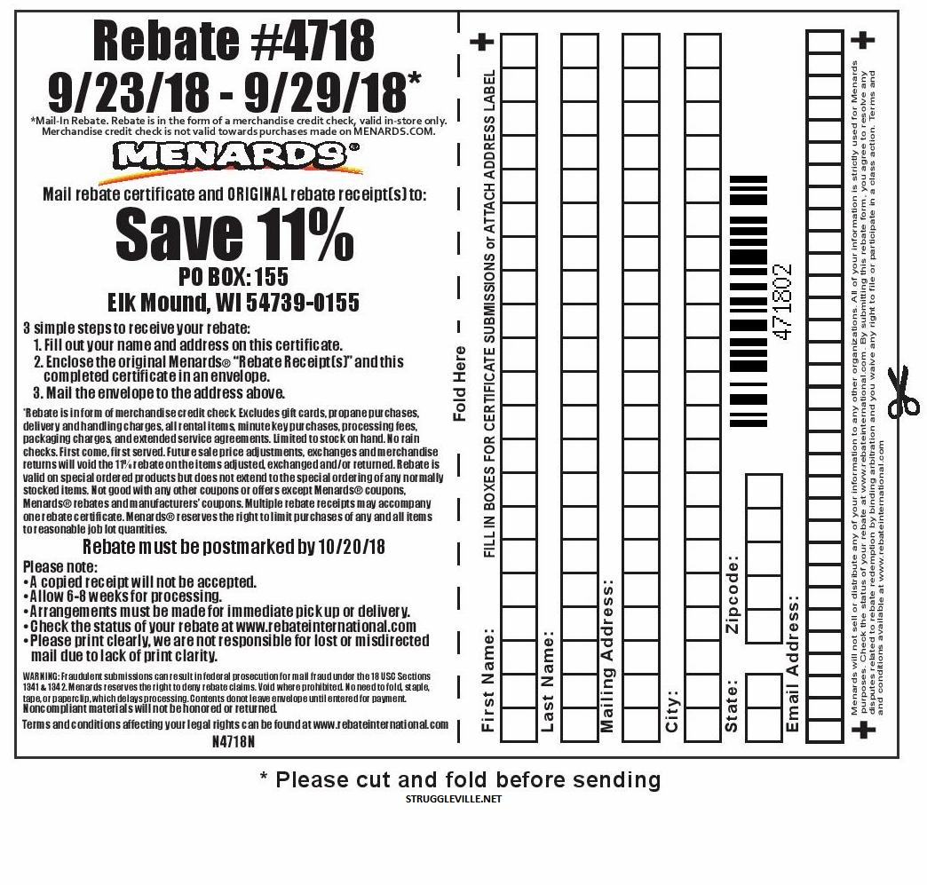 Menards 11 Rebate 4718 Purchases 9 23 18 9 29 18 Printable Crossword