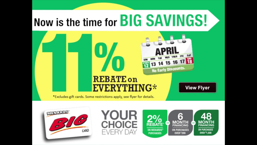 Menards 11 Rebate Dates 2022 FreeRebate