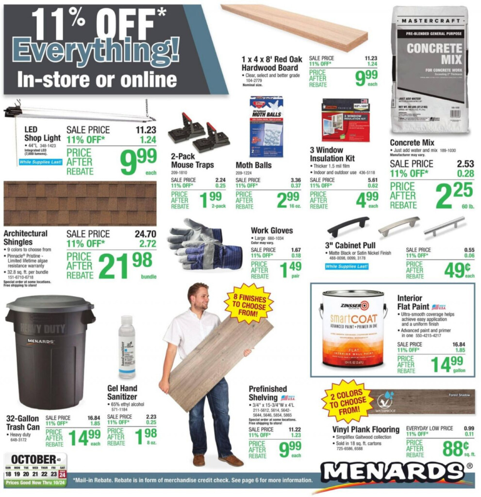 Menards Flyer 11 Off Everything 18 10 2020 24 10 2020 Kupino 