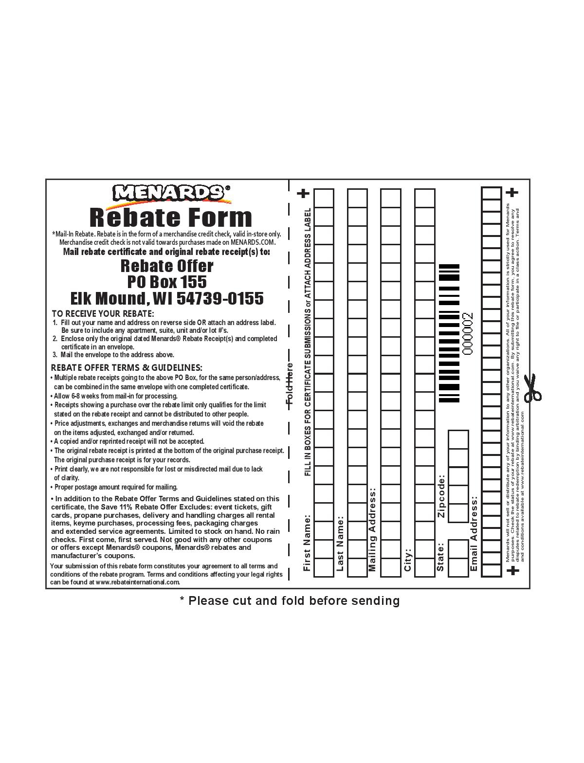 Menards Struggleville Printable Form 2022