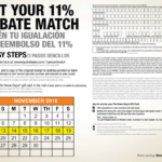 Get Your 11 Rebate Match