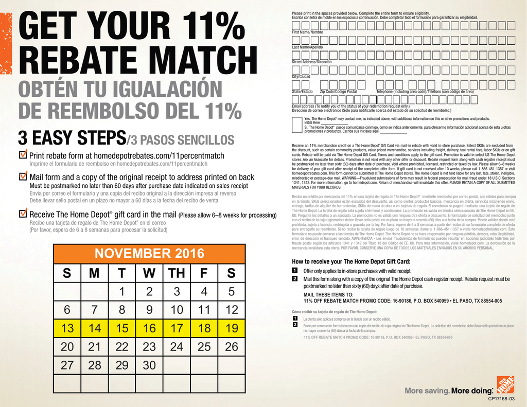 Get Your 11 Rebate Match