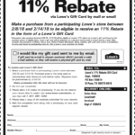 Lowes Eleven Percent Rebate LatestRebate