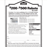 Lowes Lg Rebate Form Address Printable Rebate Form