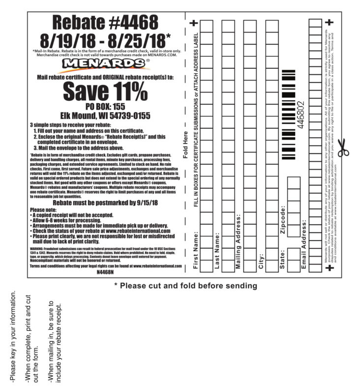 Menards 11 Rebate 4468 Purchases 8 19 18 8 25 18 Printable Crossword