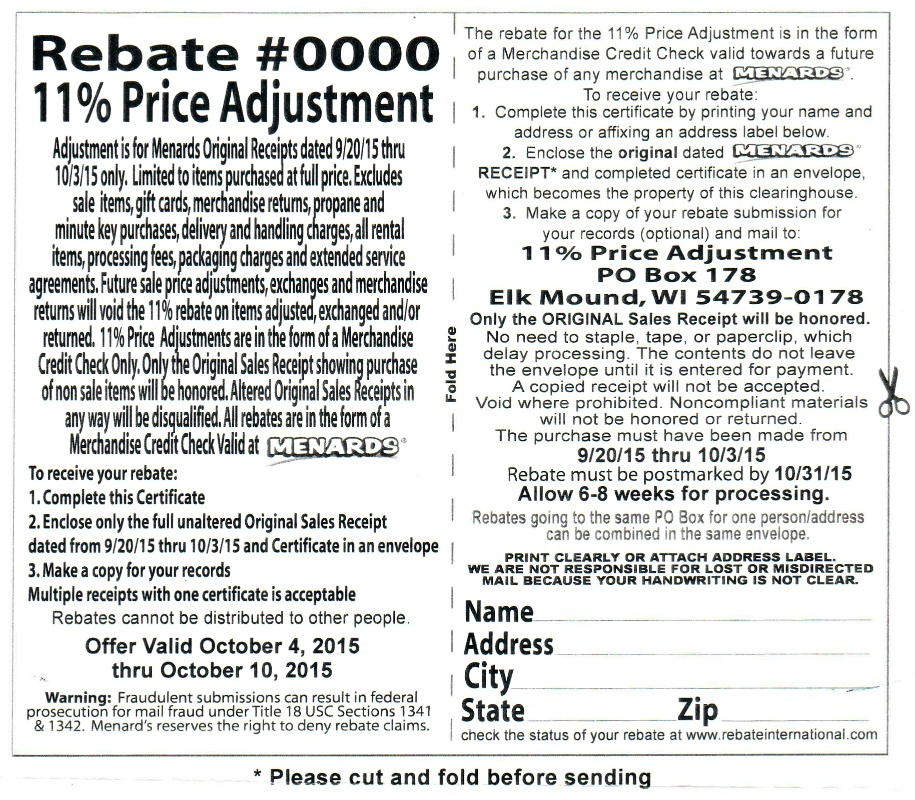 Menards 11 Rebates Borrowed BlessingsBorrowed Blessings