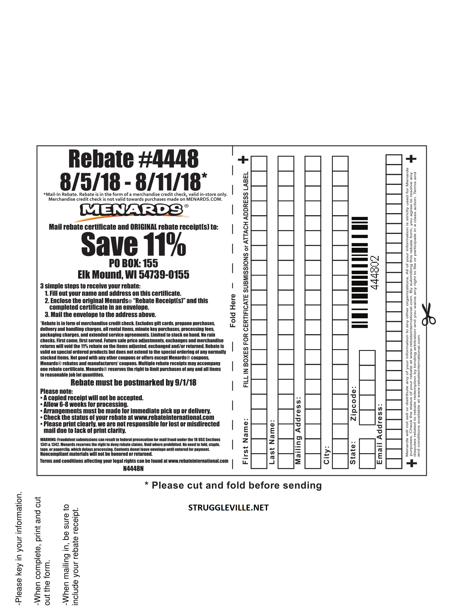 Menards Rebate Forms Printable Printable World Holiday