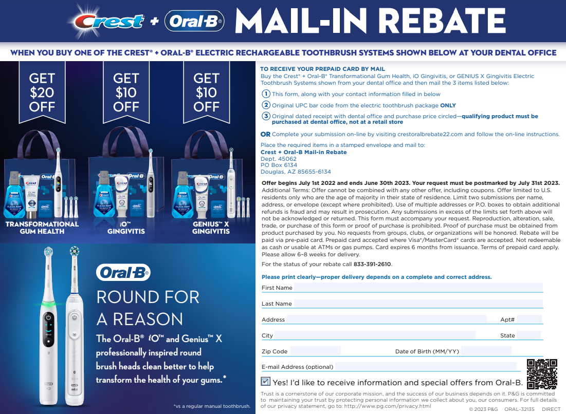 Oral B Rebate 2023 Get Money Back On Your Toothbrush Purchase